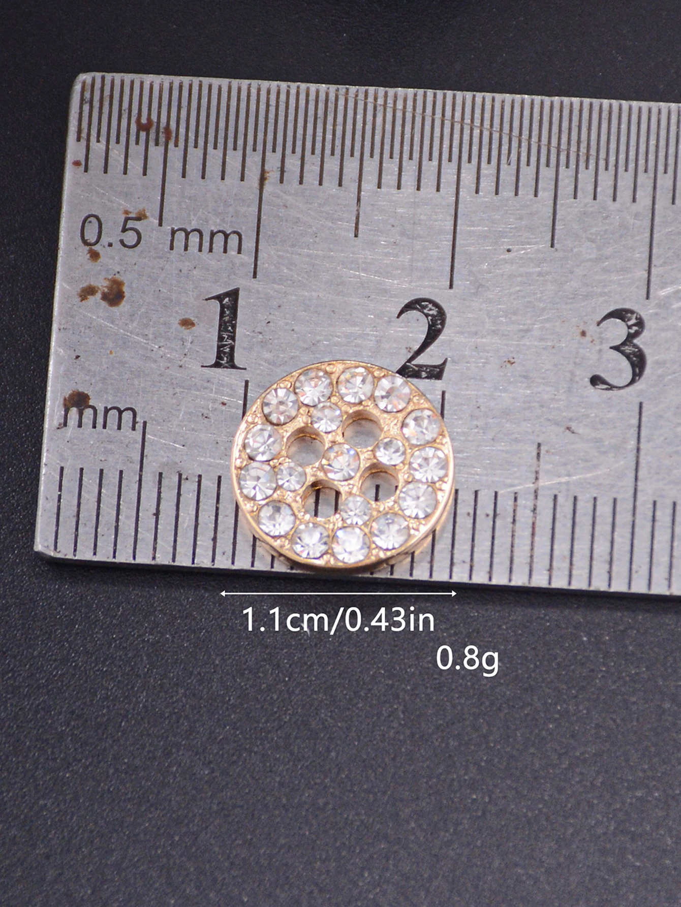 10pcs/Pack 11mm Cute Delicate Shiny Rhinestone 4 Holes Flatback Buttons For Coat Suits Sweater Dress Cuffs Sewing DIY Accessory