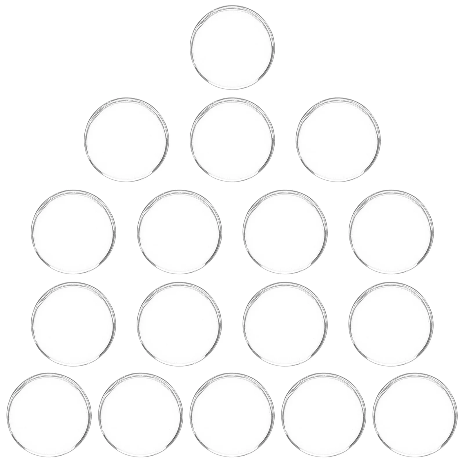 

20Pcs Transparent Glass Cabochons 1.5cm Clear Dome Tiles for Nail Color Display Nail Polish Sample Organizer Salon