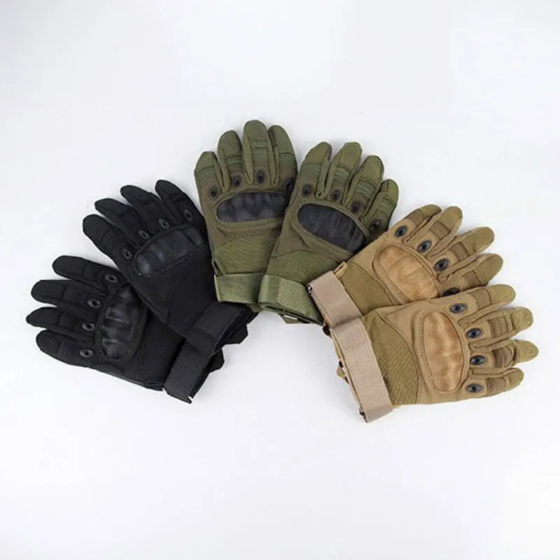 Air Soft Carbon Fiber Tactical Gloves, Full Finger Touch Screen, Outdoor Protection, Tarkov Hunting Accessories, Single Leather