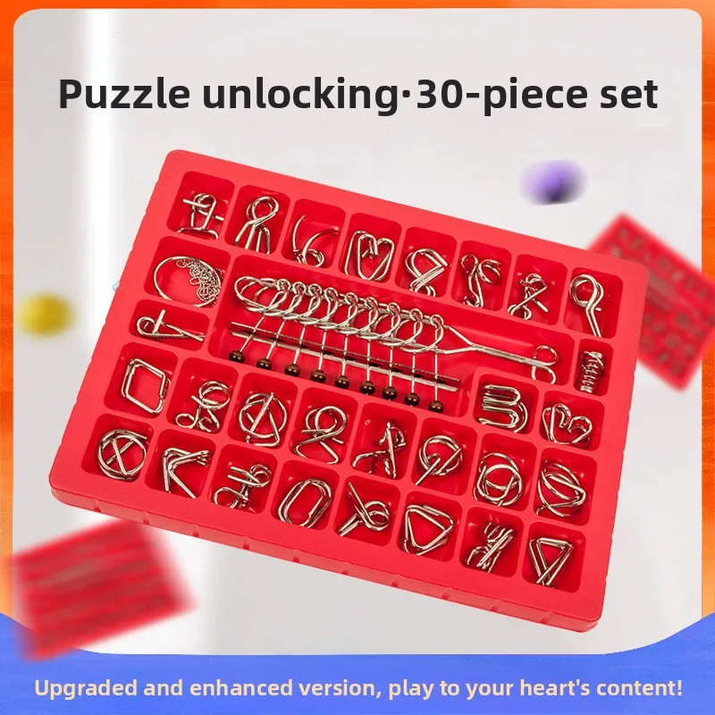 STEM Thinking + Spatial Intelligence + Patience Development, Nine Linked Rings + Burr Puzzle + Kongming Lock + Multiple Metal