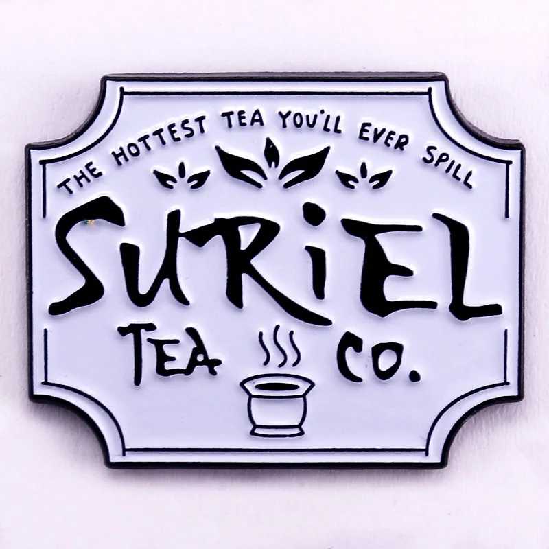 Suriel Tea Co Enamel Pin ACOTAR Inspired Lapel Pins The Hottest Tea You'll Ever Spill