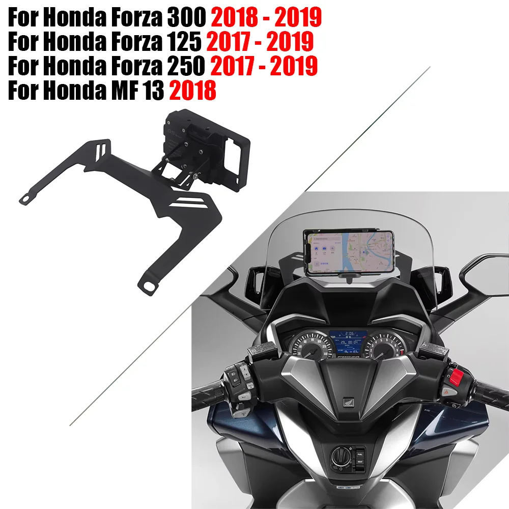 Smartphone Phone Holder Stand GPS Navigator Plate Bracket For Honda Forza 300 250 125 MF 13  Forza300 Forza250 Forza125 MF13