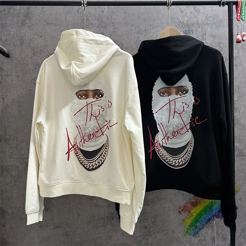 

IH NOM UH NIT PARIS Knit Mask Man Paint Graffiti Hoodie Men Women Pullover Clothes Oversized Hooded