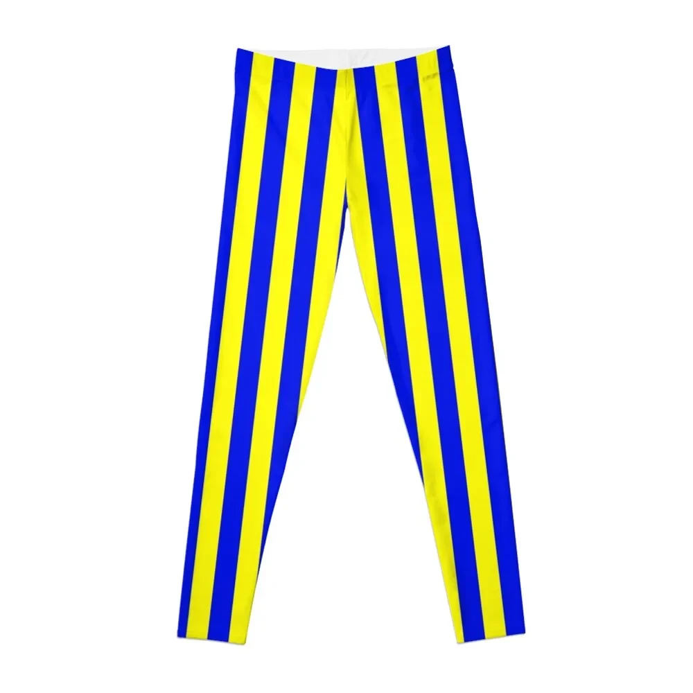 

Blue and Yellow Striped Slimming Swedish Dress Leggings leggins push up woman Womens Leggings