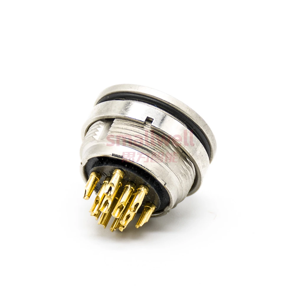 M16 14 core A buckle hole panel installation socket board after installation unshielded welding board size M18 × 0.75