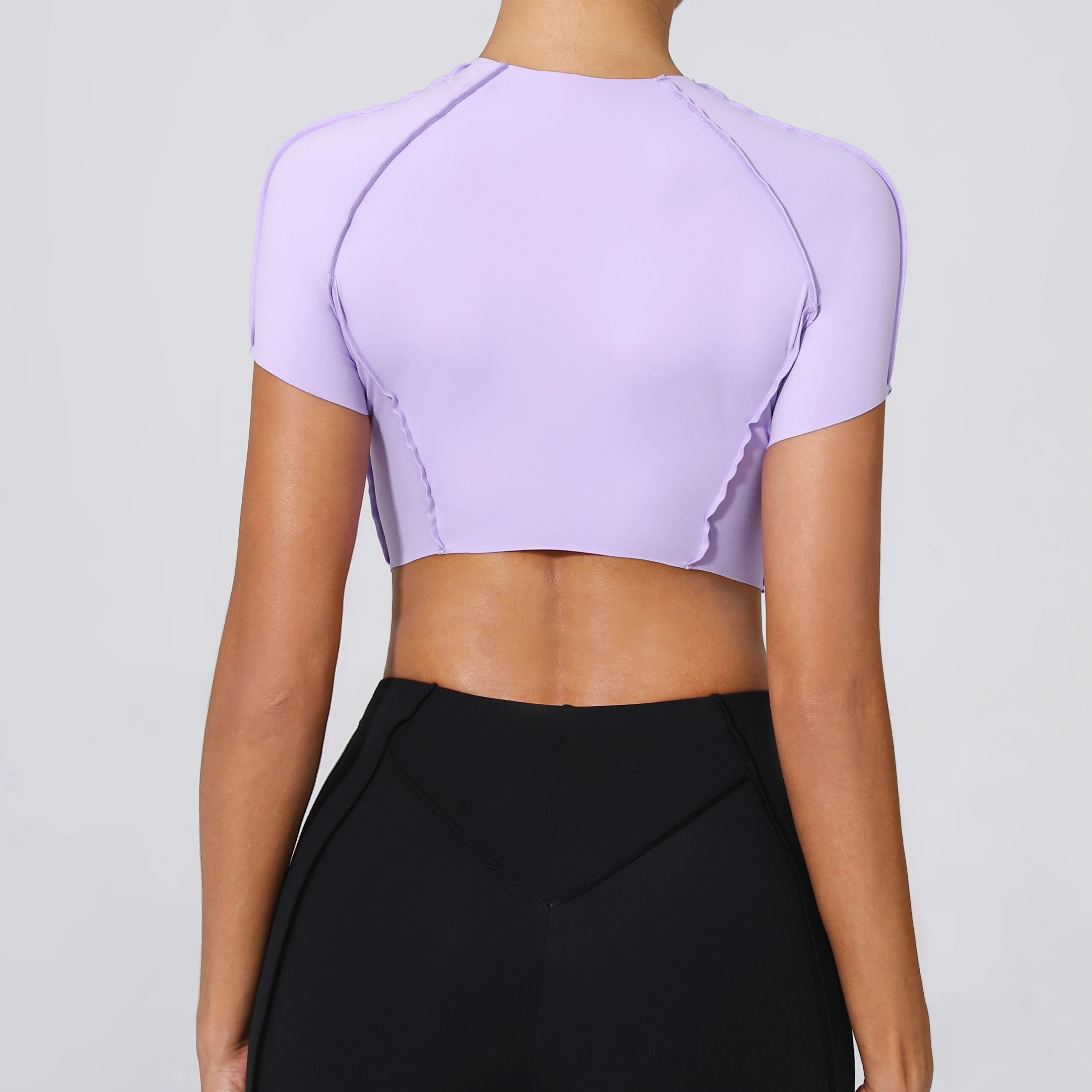 No Padded Women Yoga Sport T Shirts Fitness Clothes Short Sleeve Yoga Shirt Gym Top Running Active Wear Sport Tops image 6