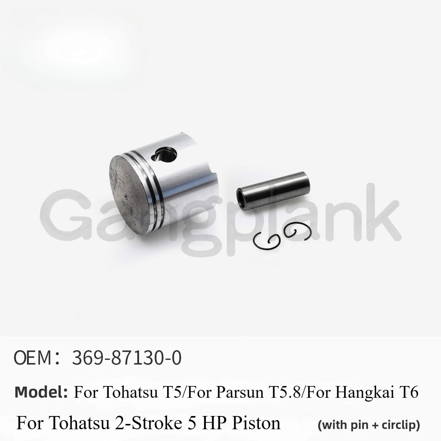 Outboard Engine Piston Assembly Suitable for Tohatsu 2-Stroke 3.5/5/9.8/HP and 4-Stroke 5/9.8 HP Boat Motor Piston Ring Set