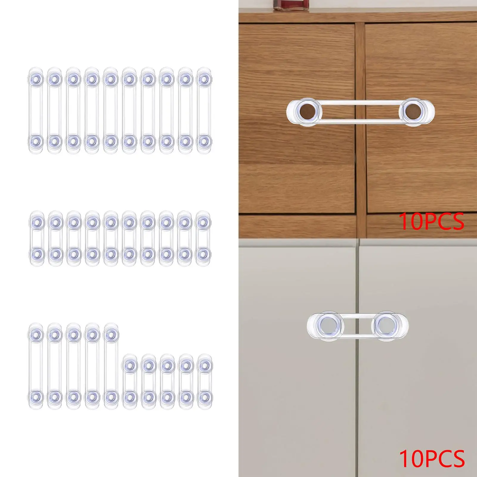 10 Pieces Child Safe Cabinet Lock Baby Locks Cabinet Drawer Door latches for Furniture Kitchen Ovens Appliance Fridge Cabinet