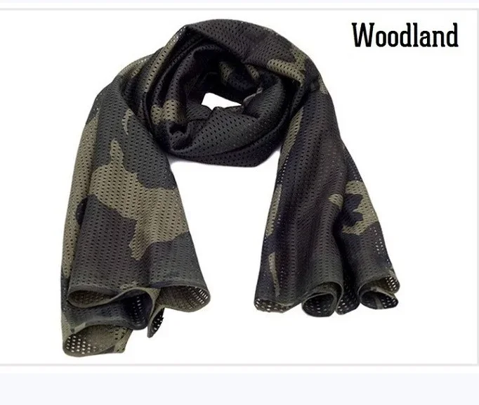 Outdoor Camping Hunting Scarf Men Women  Camouflage Mesh Neck Scarf KeffIyeh Sniper Face Scarf Veil Shemagh Head