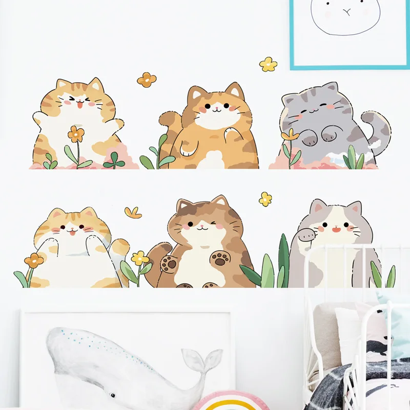 

Cartoon Animal Wall Stickers Small Size Printable Wall Decals Self-Adhesive Removable