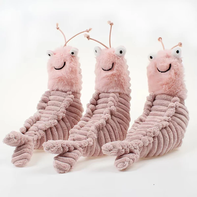 Kawaii Sheldon Shrimp Plush Toys Crispin Crab Larry Shrimp Dolls Stuffed Animal Soft Plushie for Children Birthday Home Decor