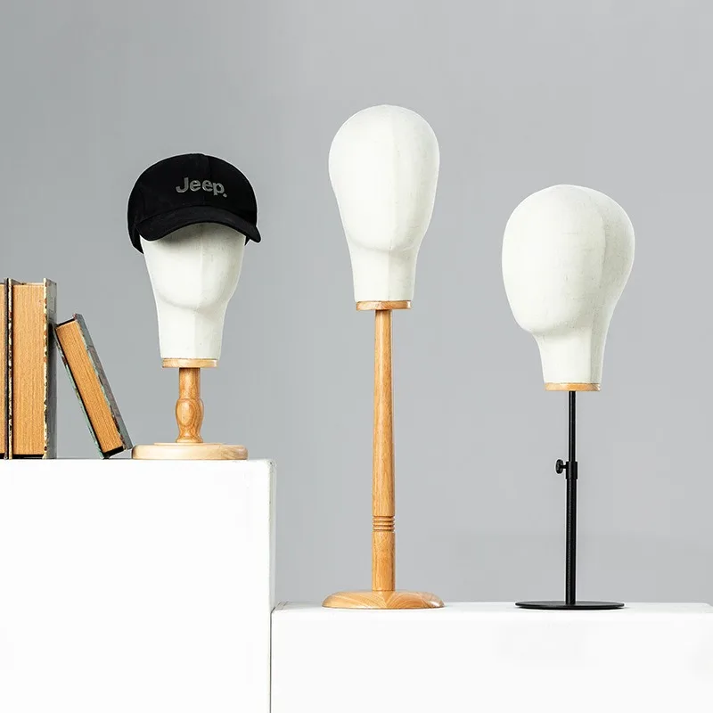 Mannequin Head Hat Holder Wig Stand Display Props for Jewelry Hats and Accessories