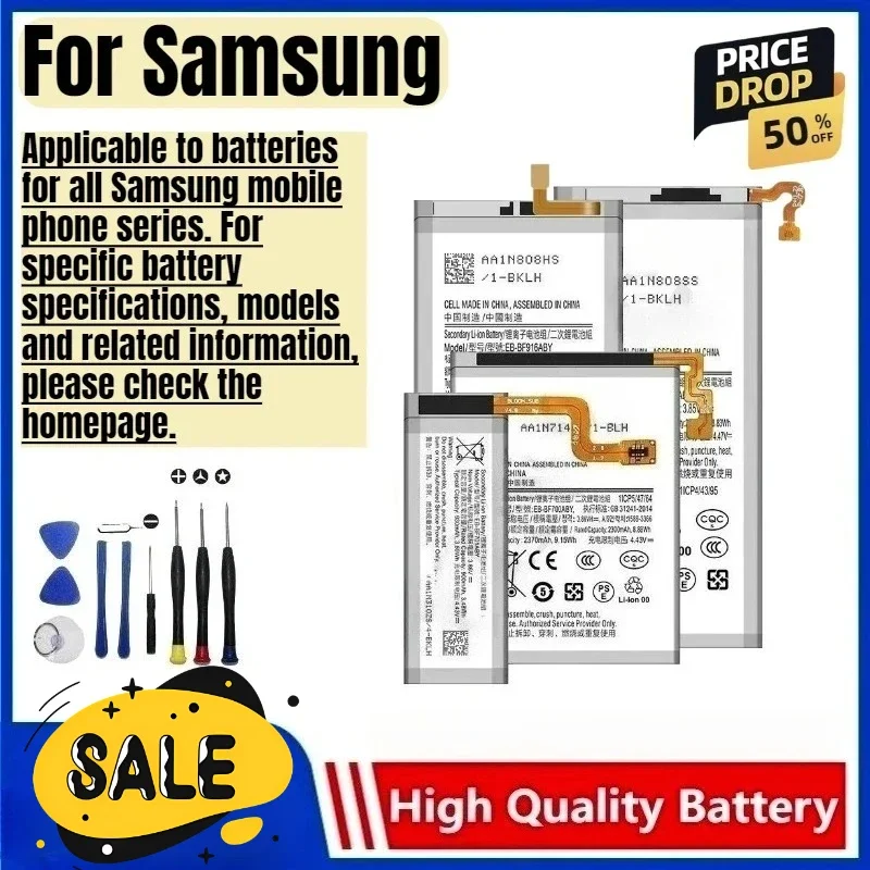 Battery for Samsung  Z Flip2/3/4/5/  Z FOLD 1/2 3/4/5/6 W2020 High Quality High Capacity Battery Replacement Bateria with Tools