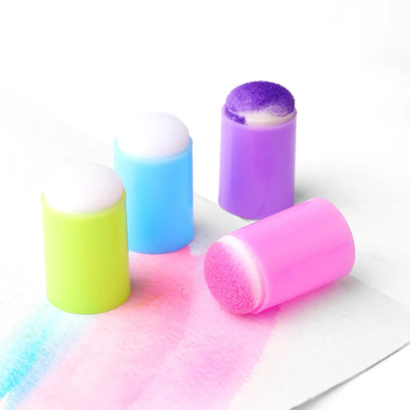 2025 Sponge Finger Caps - Coloring Face Mask - DIY Hand Painting Tool - Children's Pressing Painting Notebook Stamp