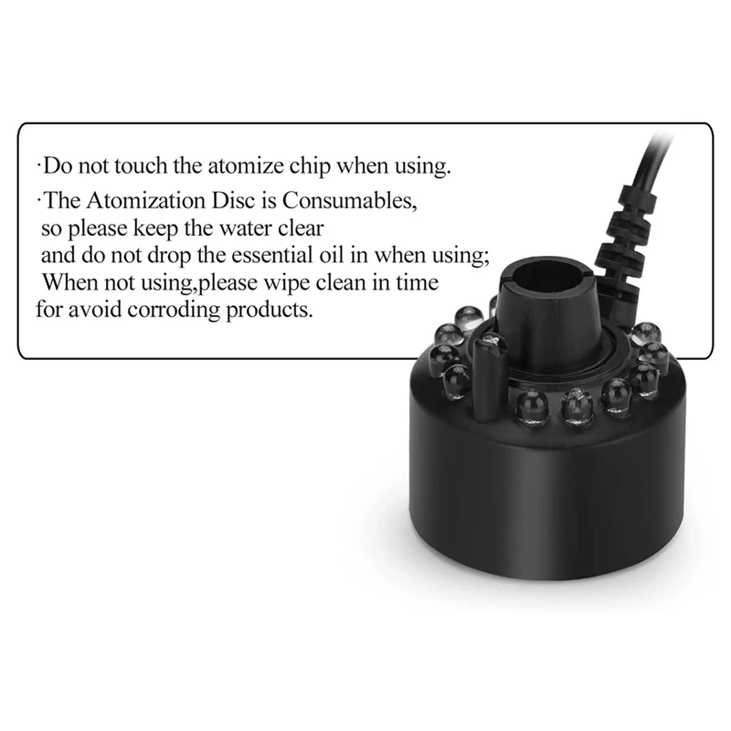 Mini Mist Maker Fogger Ultrasonic Atomizer Spatter Guard Humidifier Diffuser DIY Parts Water Retaining Frame EU Plug