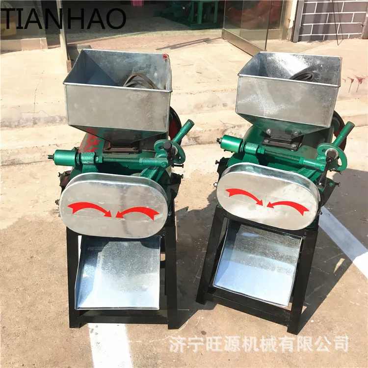 New Grain Flattening Machine for Soybeans Wheat Oats Barley Millet Flaking Roller Mill Compact Multi Function Flatting