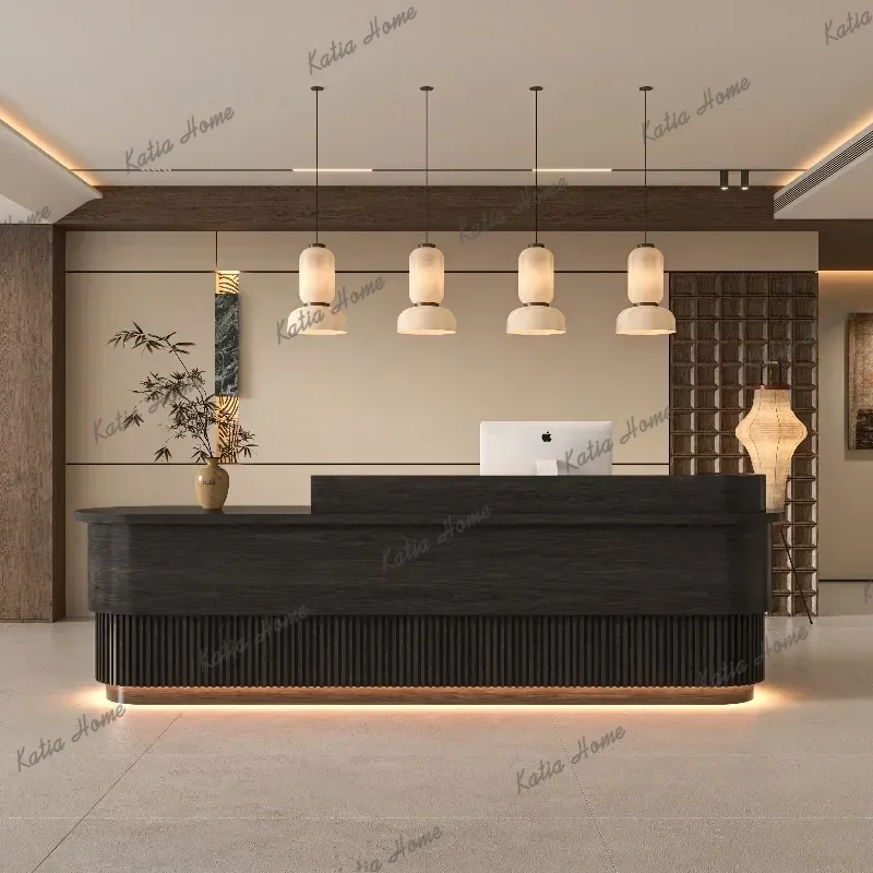 FG Restaurant Front Desk Reception Counter Modern Long Classic Reception Desks L Shaped Clinic Mostrador Recepcion Office Furnit