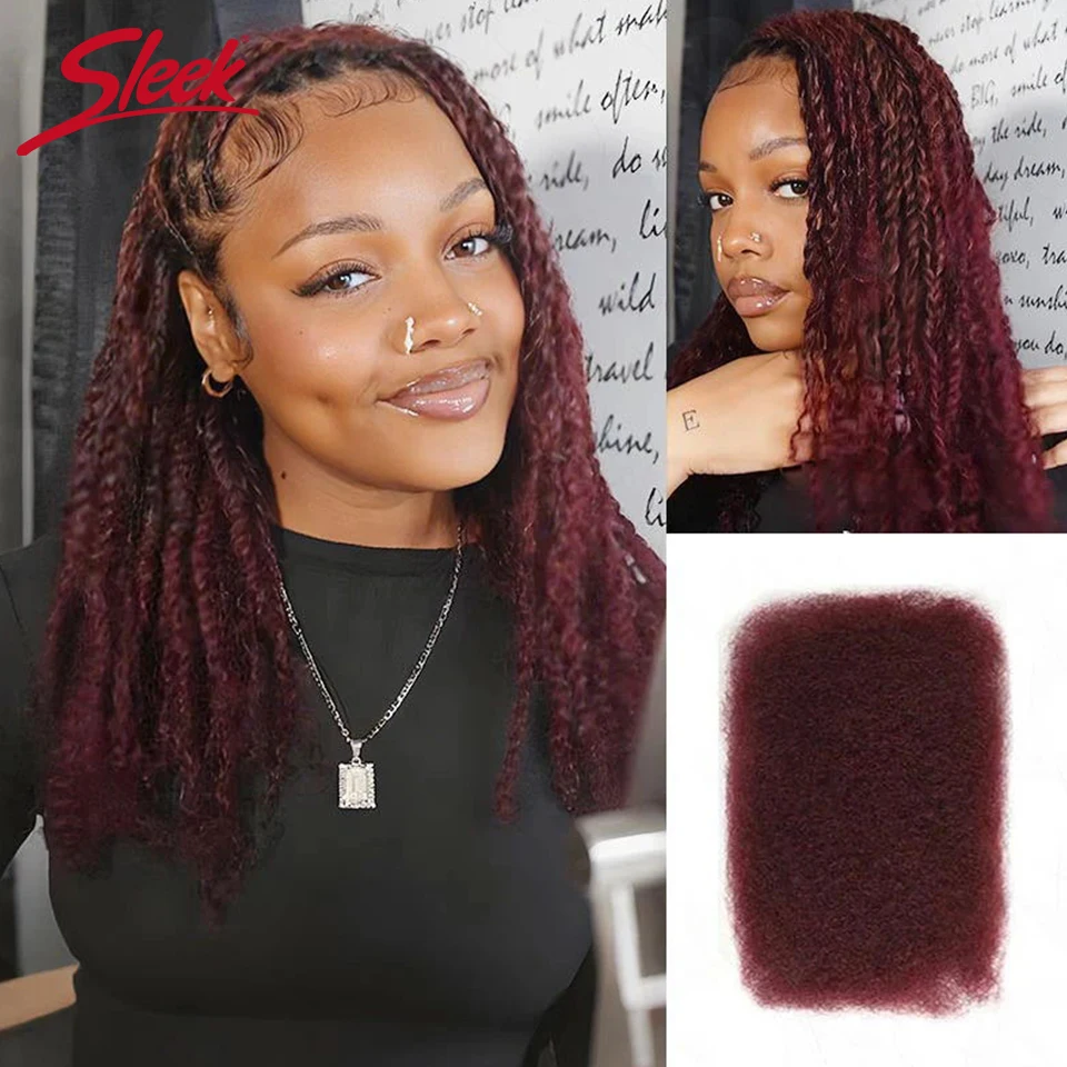 

Бразильские волосы QVR 99J, афро-кучерявые, для плетения, твистов, наращивания и создания дредов