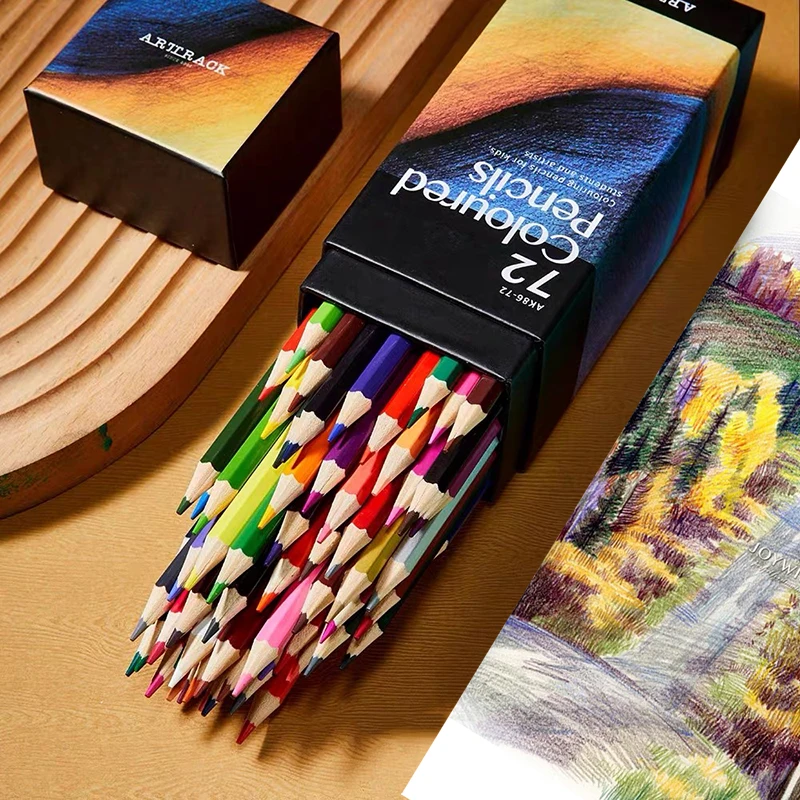 Colored Pencil Set 12-72 Colors Professional Oily Water SolubleSketch Drawing Pencils School Art Supplies Not Easy To Break