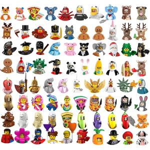 Disney Girls Series Shark Man Penguin Man Banana Man Model 3D Mainan Blok Bangunan DIY Model Film Klasik Hadiah Mainan Anak-anak 6 penjualan terbaik asterix lego - №