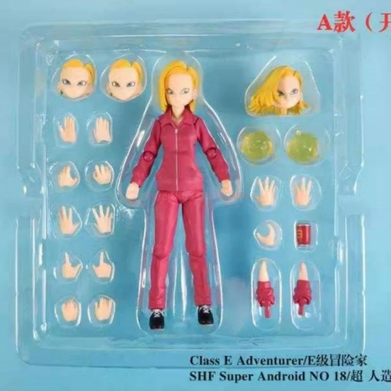 15cm Dragon Ball Z Class E Adventurer SHF Super Sexy Android 18 NO.18 Lazuli Movable PVC Action Figure Collection Gift