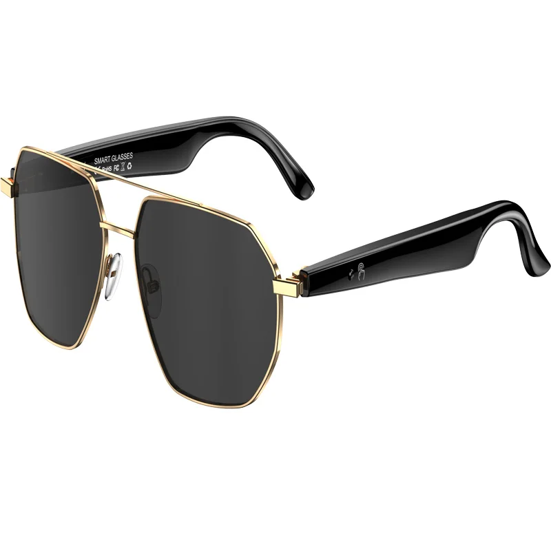 Gfordt Smart Glasses AI Automatic Dialogue Voice and Video Translation Bluetooth Glasses Music UV Protection Sport Sunglasses