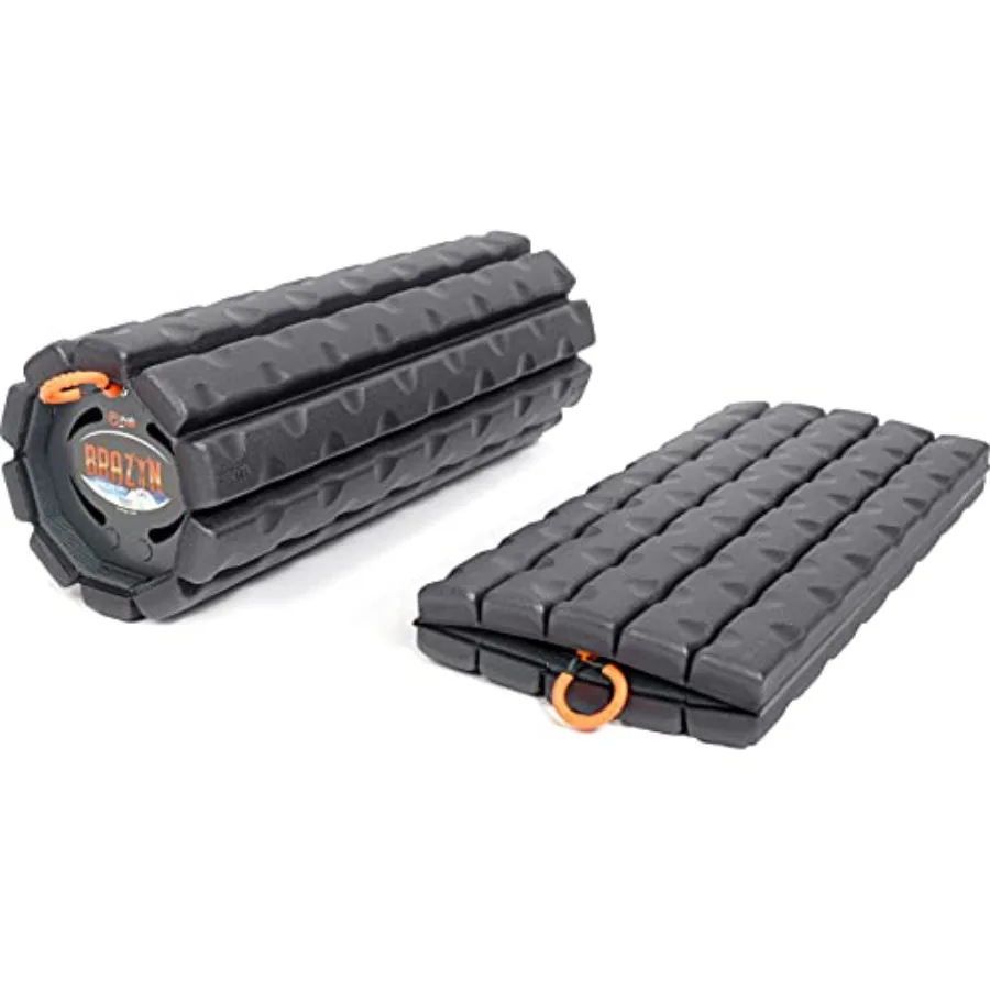 Brazyn Morph Foam Roller: Collapsible Travel Foam Roller for Back Pain Relief, Workout Muscle Recovery, Back Masr, Leg Mas, Bac