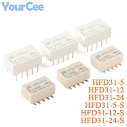 10pcs/1pc HFD31 Subminiature Signal Relay HFD31/24 HFD31/12 HFD31/5 DC 24VDC 12VDC 5VDC 8pins In-line DIP SMD
