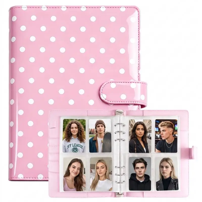 A5 6 Ring PU Leather Binder Cover Magnetic Buckle Closure Notebook Planner Organizer For Photo Card Sleeves Journal Accessories