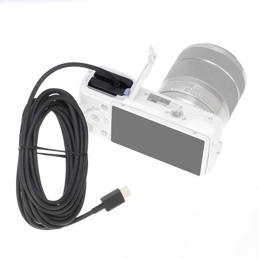 Фиктивный аккумулятор FOTGA NP-FW50 + блок питания Type-C, прямая линия (300 см), адаптер питания для монитора/камеры, аксессуар для кабеля, светильника