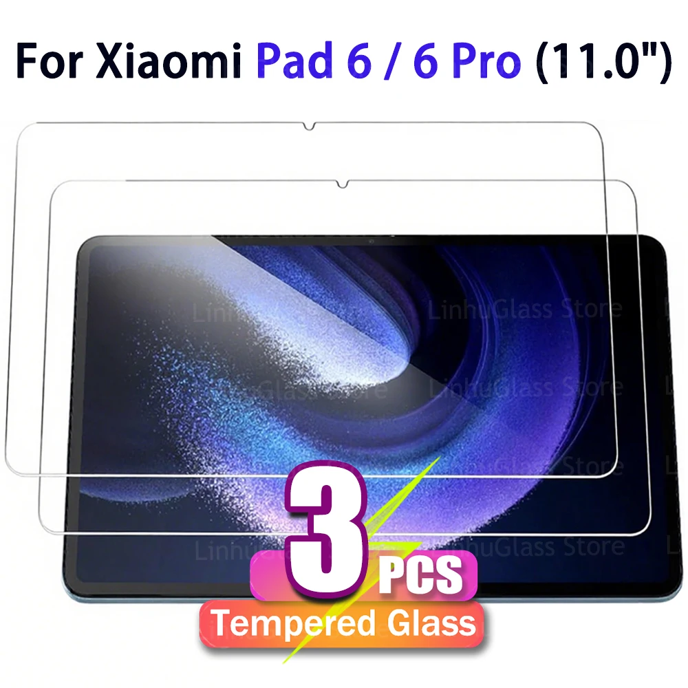 

Закаленное стекло для Xiaomi Pad 6/6 Pro (11 дюймов) 2023, защитная пленка для экрана HD, твердость 9H, защита от отпечатков пальцев, без пузырьков, защитная пленка