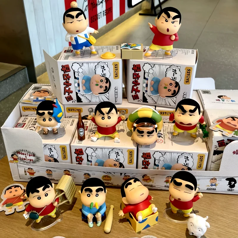 

New 52TOYS Shin Chan Early Ancient Small Potato Series Blind Box Anime Figure Model Desktop decoration Toys Child Birthday Gift