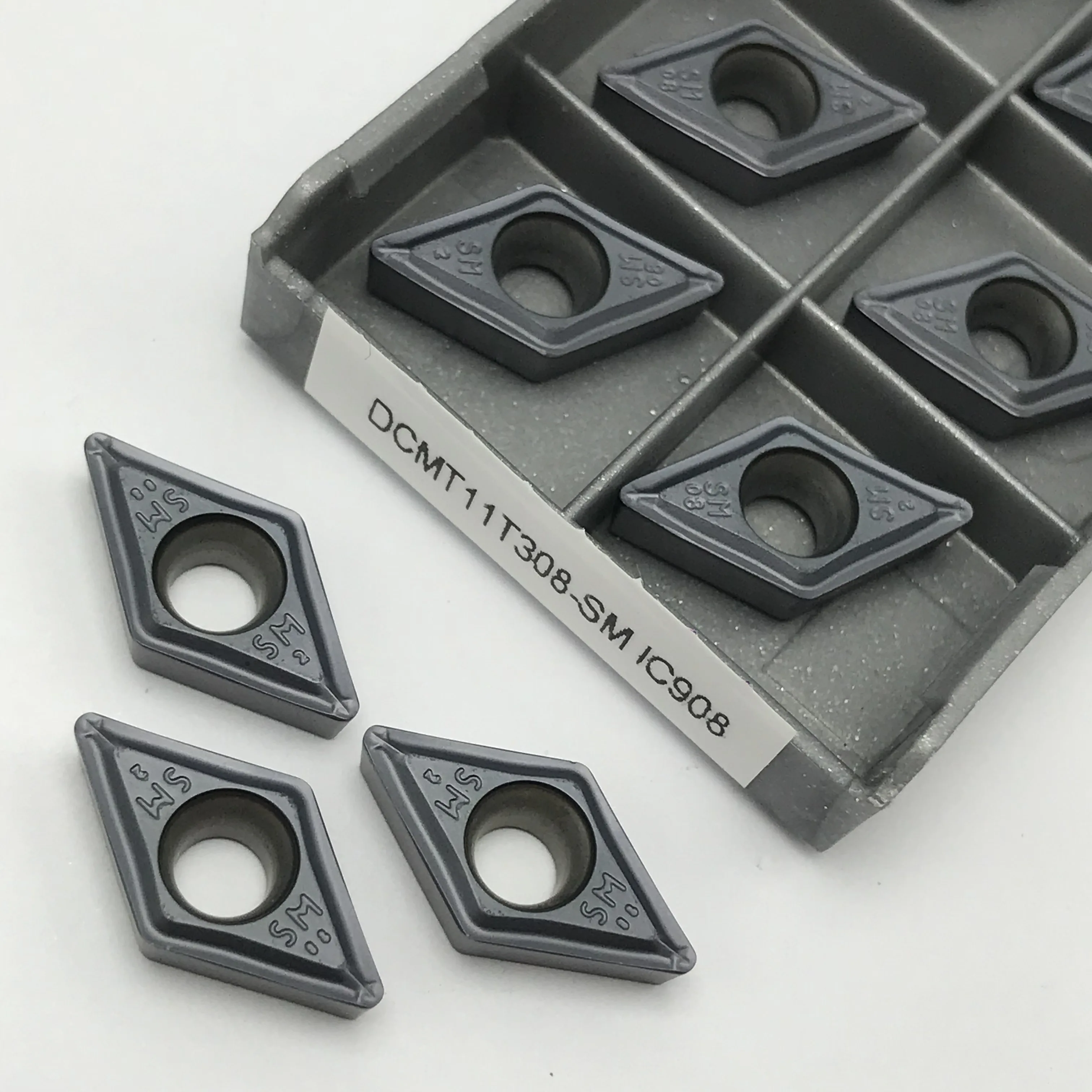 Imagem -02 - Carbide Insert Cutting Tool Ferramenta de Torneamento Interno Torno Cnc Alta Qualidade Dcmt11t304 Dcmt11t308 sm Ic907 Dcmt11t308