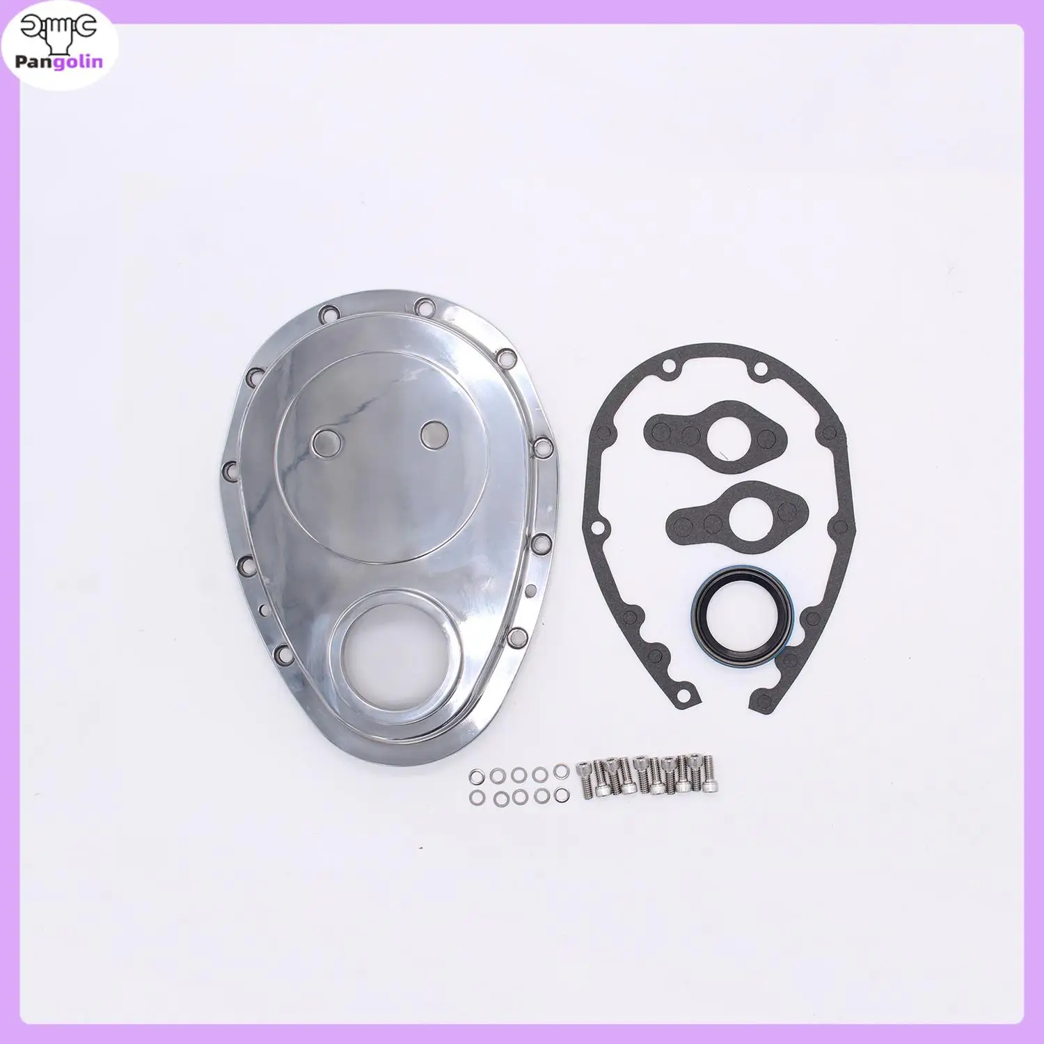 

1pc SBC Polish Aluminum Timing Chain Cover Small Block For Chevy 283 305 327 350 383 400