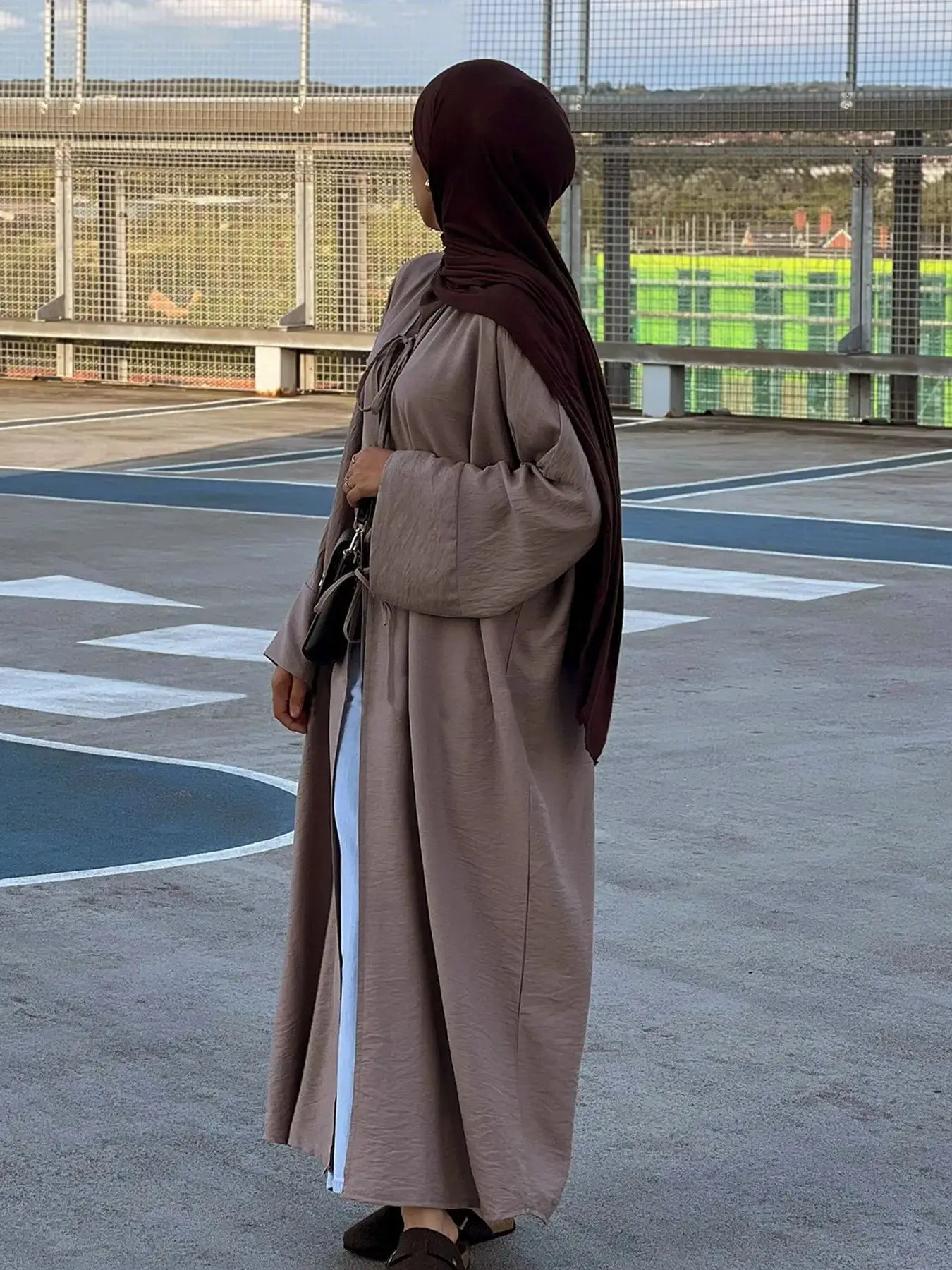 Ramadan modne wstążki krawat kimono otwarty Abaya ponadgabarytowa sukienka muzułmańska kobieta islamski Kaftan szata Musulman Abaya wy2133