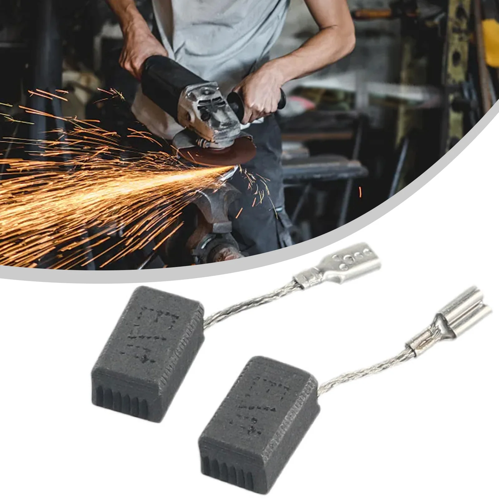 

With Cutoff Carbon Brush Fine Workmanship 2* Metal 2pcs Parts Replacement 6.5*8*14mm Accessories Carbon GOP250CE