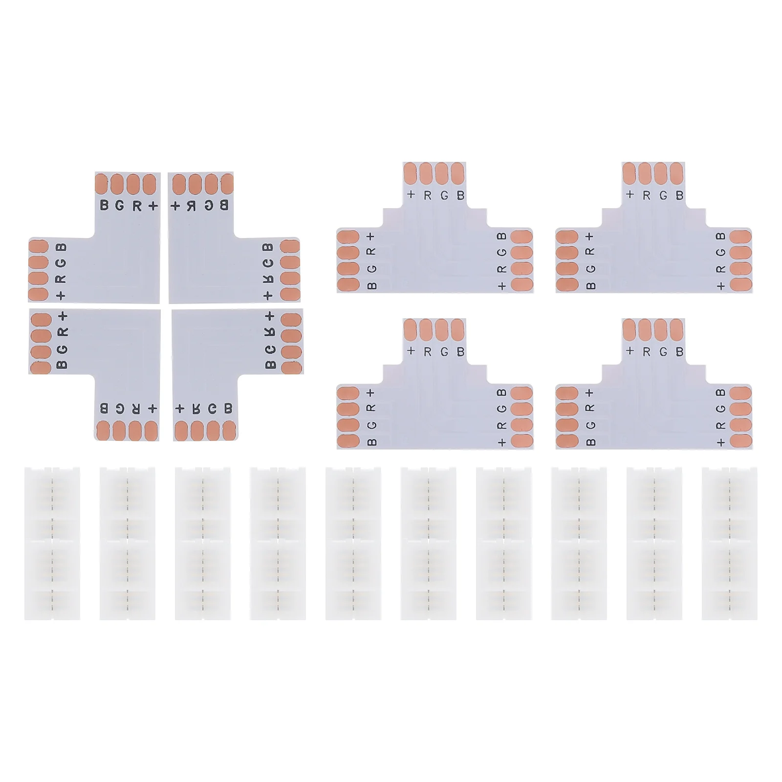 

1Set LED Light Strip Clips Solderless Connection Bare Board Compatible Easy Installation Reliable Performance Lighting