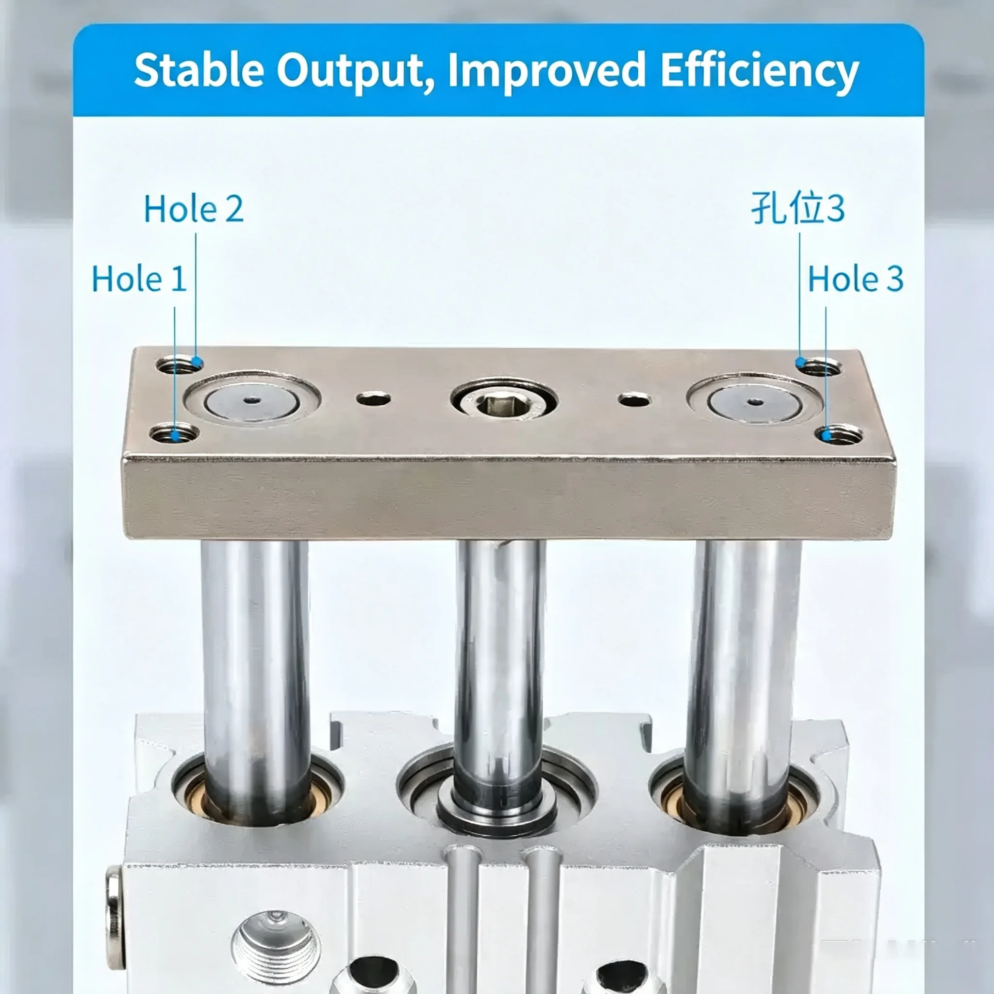 Compact guide cylinder Thin Three axis air pneumatic cylinder with guide rod MGPM12-20Z 16-30Z MGPM12-50Z MGPM16-75Z MGPM16-100Z