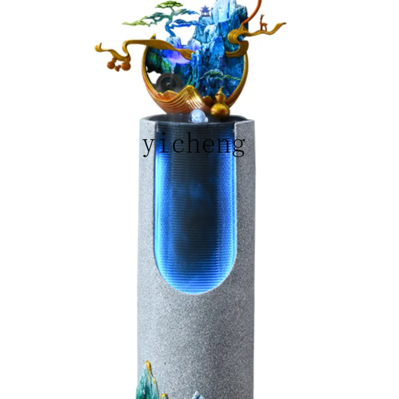 

ZK Flowing Water Ornaments Large Living Room Office High-End Affordable Luxury Lucky Landscape Housewarming Gift