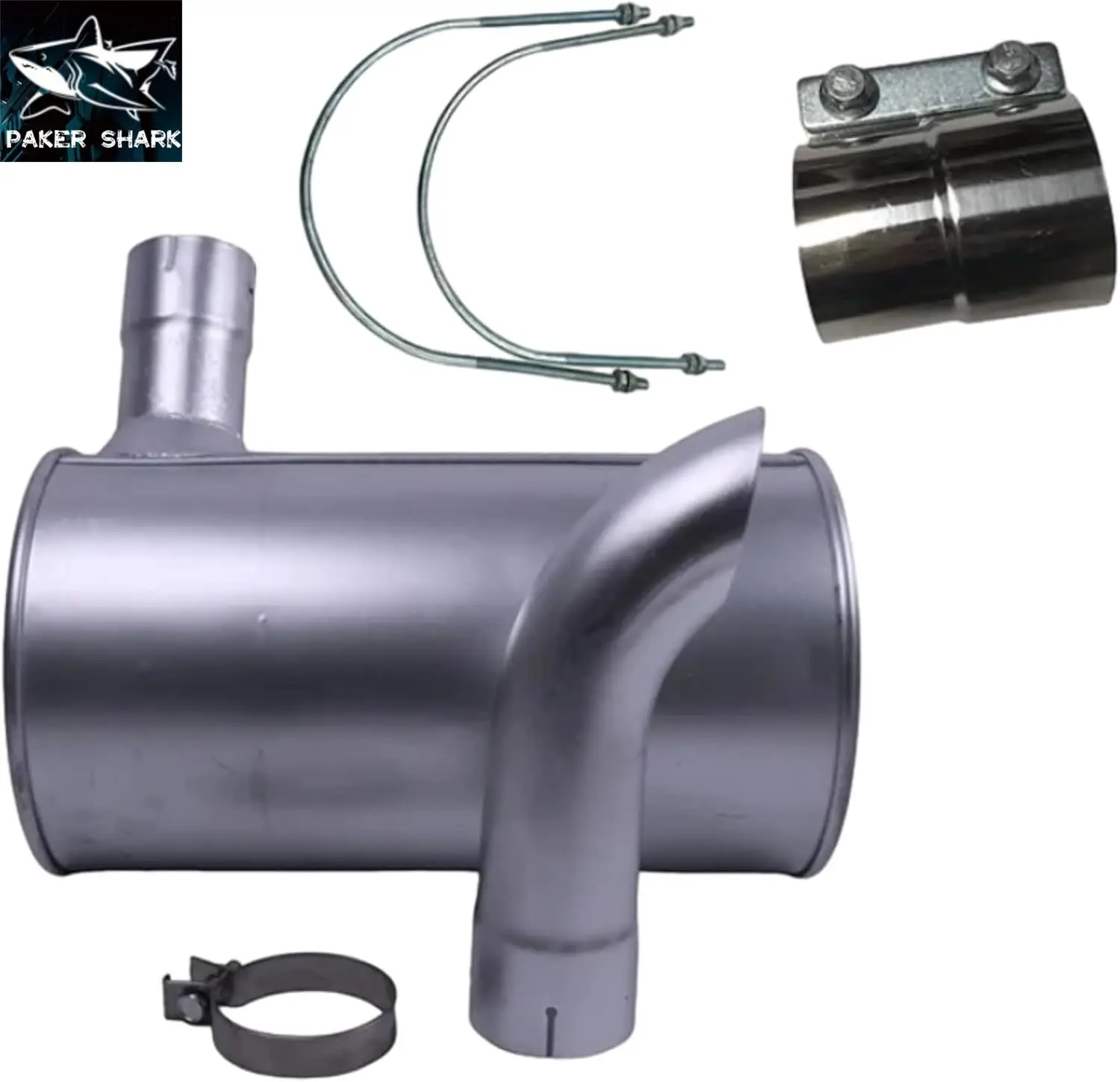 6738-11-5510 Muffler For Komatsu Engine 6D102 Excavator PC200-7 PC220-7 with Clamp and 2Pcs U-Bolt PC240-7 PW180-7 6738115520