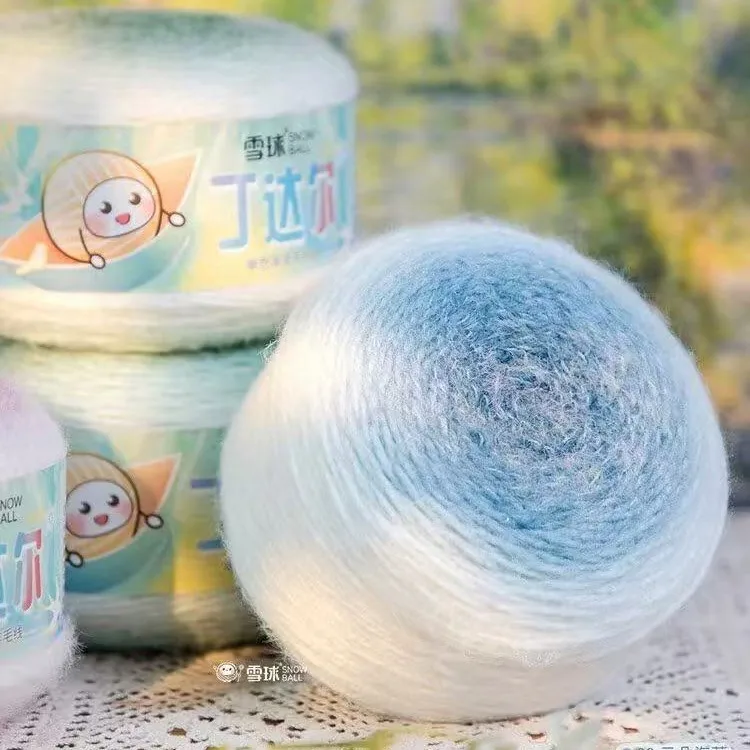 

5pcs 1000g Crochet Monochromatic Gradient Wool Yarn Cotton Thread for DIY Handmade Fluffy Ball Sweater Scarf Bouquet Blanket