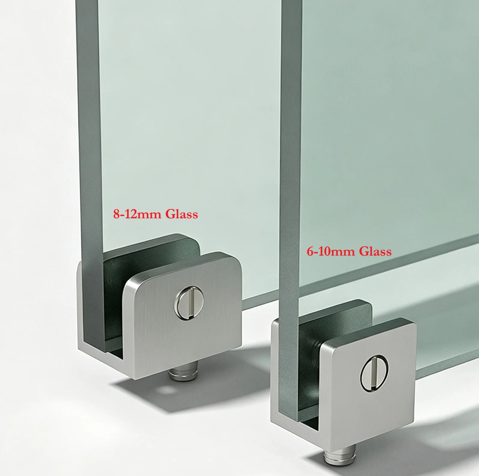 304 Stainless Steel Titanium Black Gold Glass Cabinet Pivot Hinges 2‑Pairs Frameless Glass Door Hardware Parts