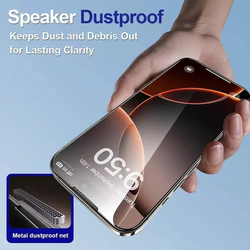 5 قطعة جديد الغبار الحرة الخصوصية حامي الشاشة آيفون 16 15 14 13 12 11 17 برو ماكس مكافحة التجسس الزجاج آيفون XR X XS 15 16 Plus