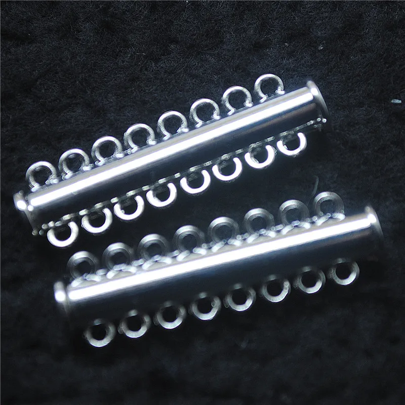 6PCS Metal Connectors 8 Rows For FASHION DIY JEWELRY DESIGNS FINDINGS SILVER COLORS BEST CHOICE FOR YOUR MAKING PARTS