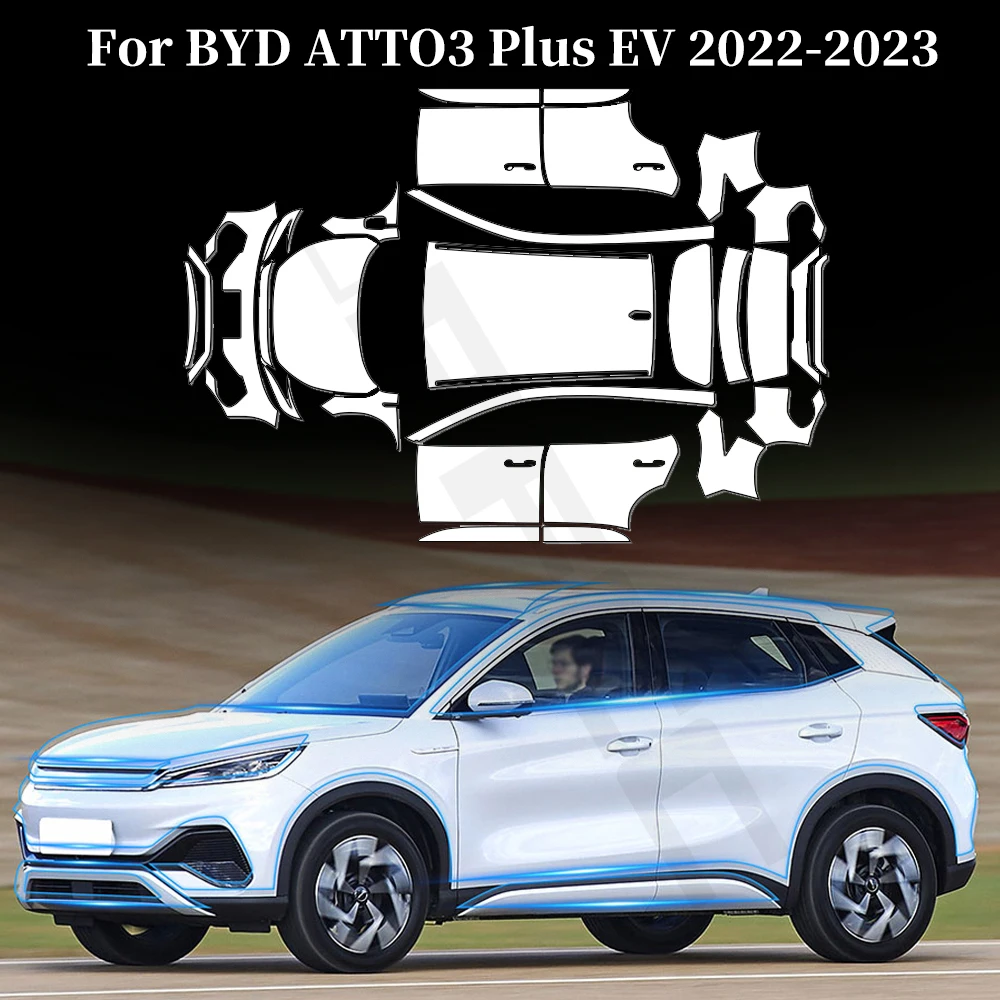 

For BYD ATTO3 Plus EV 2022-2023 Anti-Scratch TPU Paint Protection Film Pre-cut PPF Car Body Clear Bra Resistant Car Accessories