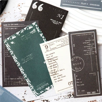 Joural GO 30 Stück Vintage Text Fragmente Aufkleber Prologe Dekorative Etiketten Tagebuch Album Scrapbooking Journaling Material Papier