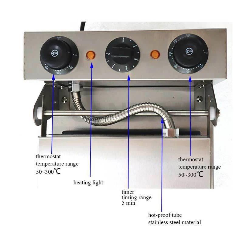 Machine à gaufres électrique commerciale en forme de poitrine, gaufrier à crème glacée, gaufrier Boob, four à gâteau boulanger, fer spectaculaire, 110V, 220V