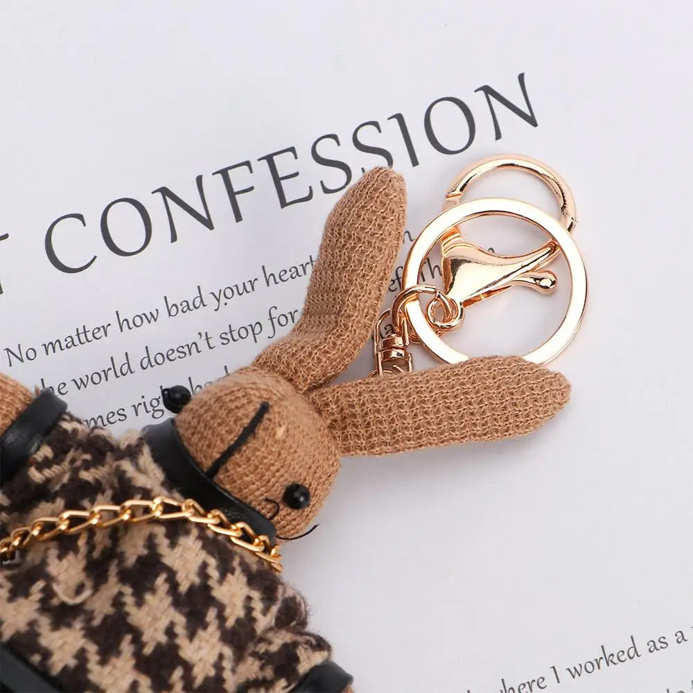 

Boys Kids Animal Doll Pendant Cloth Bag Pendant Decoration Lady Rabbit Keychains Korean Style Key Ring Girls Car Accessories
