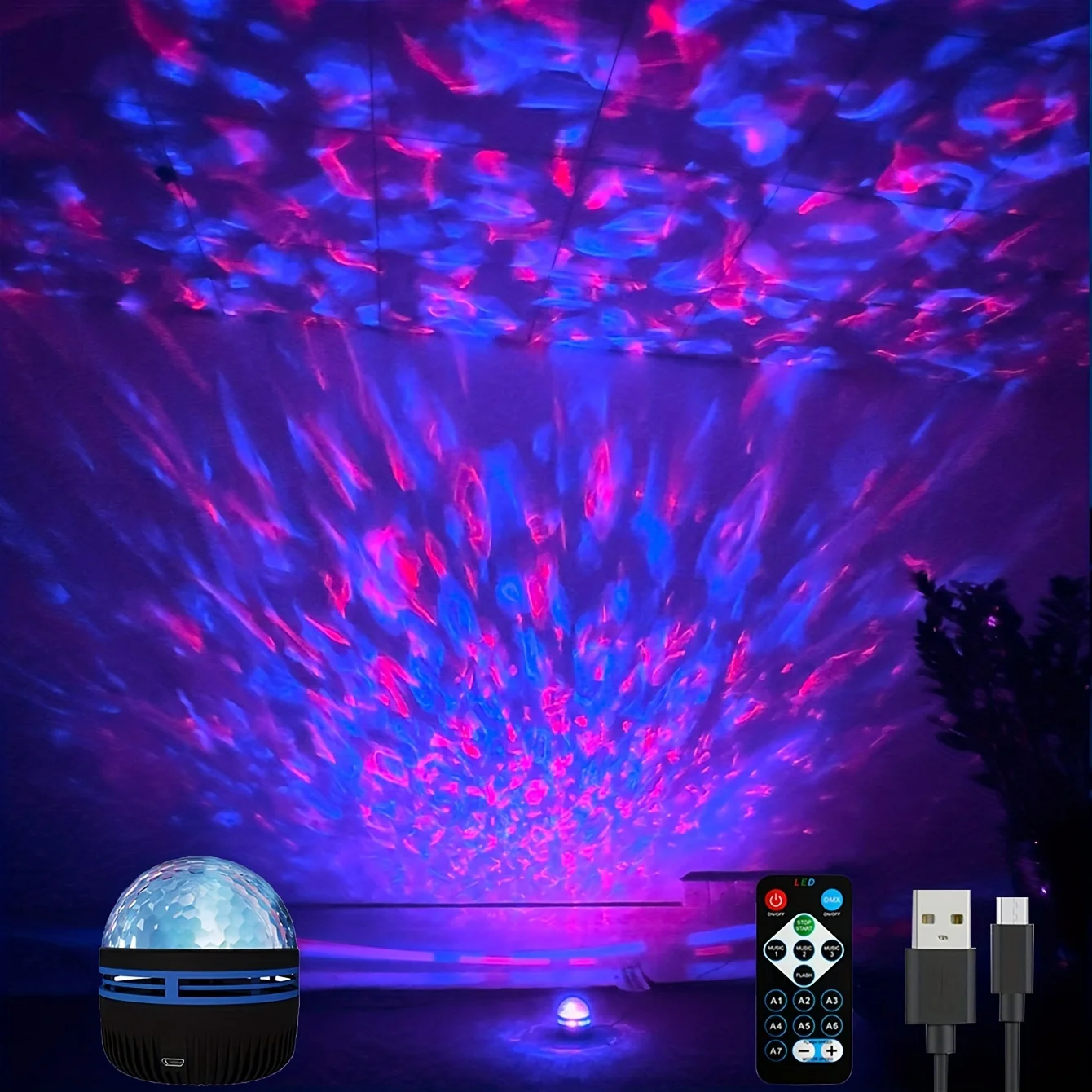 LED Galaxy Projector Light Colorful Galaxy Sky Projector Bedroom Night Light Kids Room Decoration Christmas Party Decoration