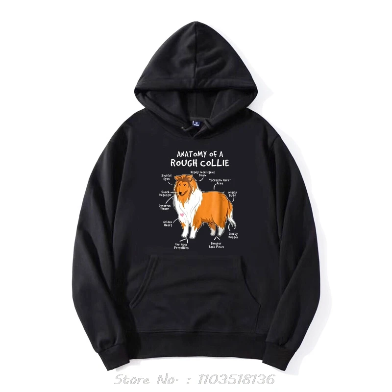 SWomenbeauty Anatomy Of A Rough Collie Funny Dog Puppy Gift Hoodie Fashion Cotton Women Men Oversized Hoody Clothing Sweatshirt